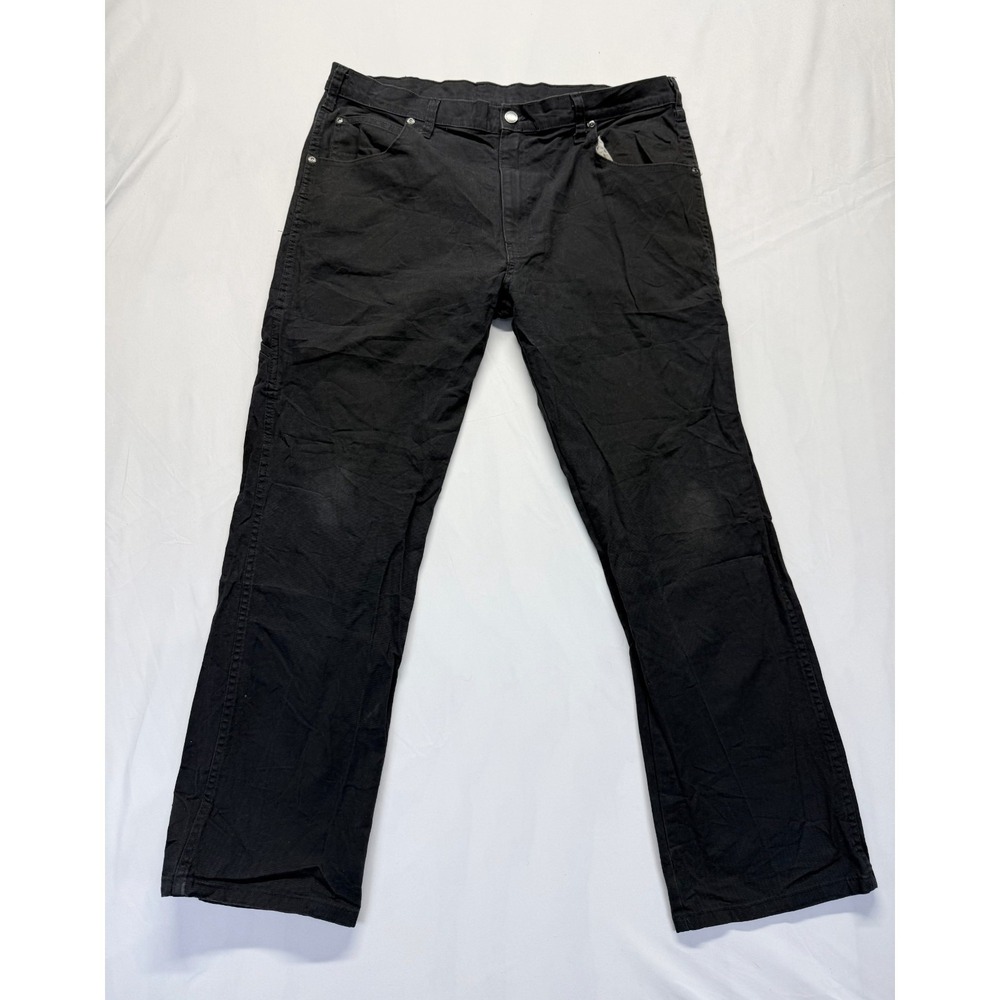 Dickies Flex Duck Dungaree Jeans Mens 36x30 Black Denim Cotton Stretch Straight